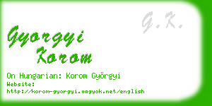 gyorgyi korom business card