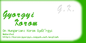 gyorgyi korom business card